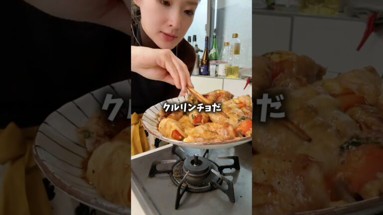 5児ママ〜トマトチーズ豚肉巻き〜#shorts