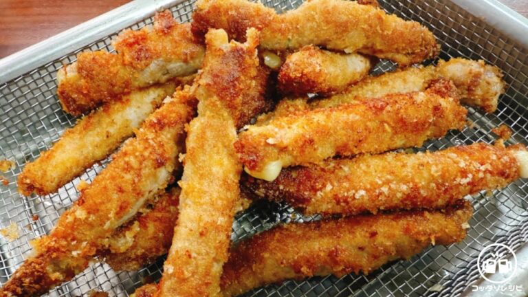 卵、小麦粉いらず【巻いて焼くだけ】これヤバい…マジ旨すぎる！超あっさりで何個でも食べられてしまう『ザクザクとんかつスティック（大葉チーズ）』Tonkatsu 低糖質／ダイエット／低カロリー／おかず