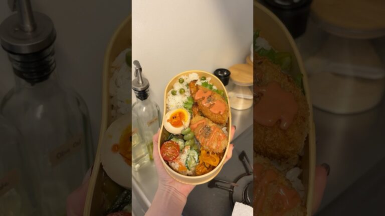 【太っちょエビフライ弁当🦐】コメント欄ざわついた中身、公開します#お弁当 #料理 #shorts