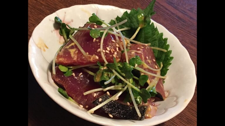 「カツオたたき辛子醤油あえ」作り方