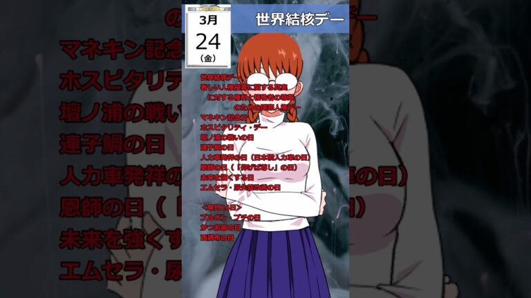 3月24日 世界結核デー #ショート