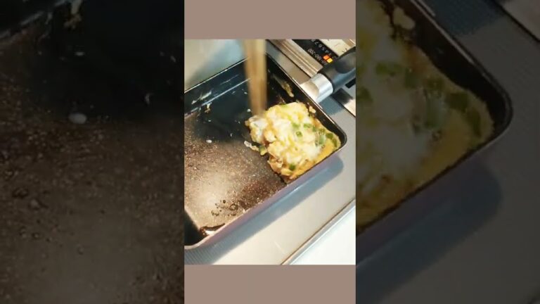 卵一個で四角い玉子焼きが出来るまで(ﾟ∇ﾟ)