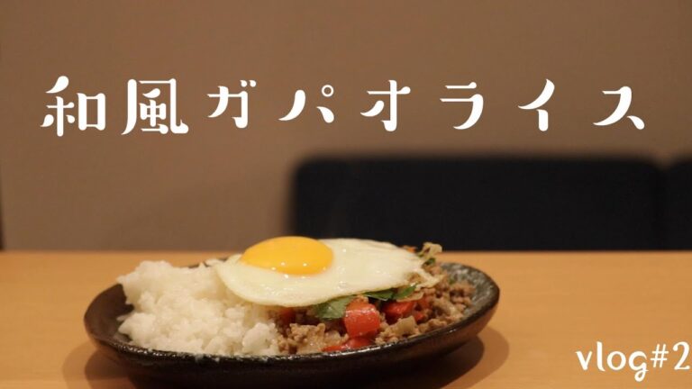 【23歳男のお料理日記】和風ガパオライス vlog#2