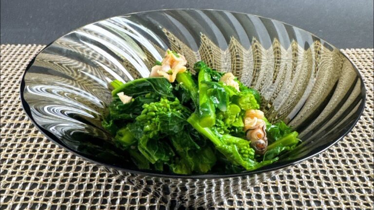 ハマグリ入り菜の花のカラシ和え