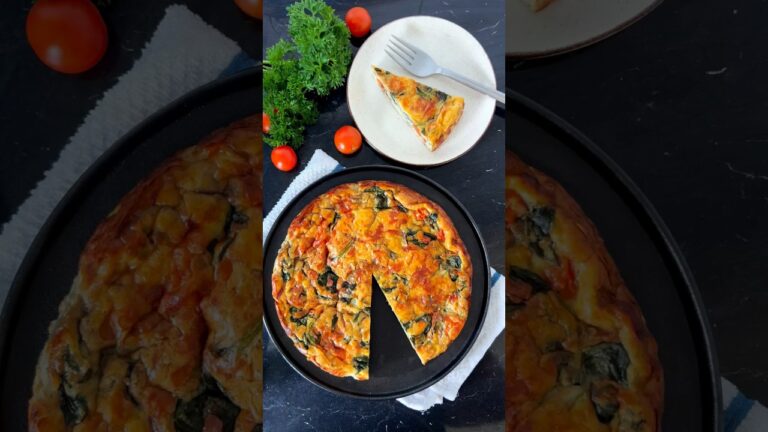Easy vegetarian frittata | Gluten free #shorts #shortvideo #food