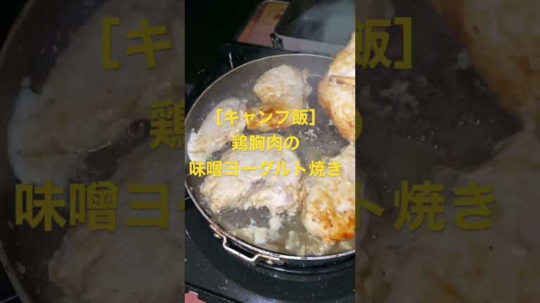 ［キャンプ飯］鶏胸肉の味噌ヨーグルト焼き#キャンプ飯 #鶏胸肉#キャンプ #ばんごはん