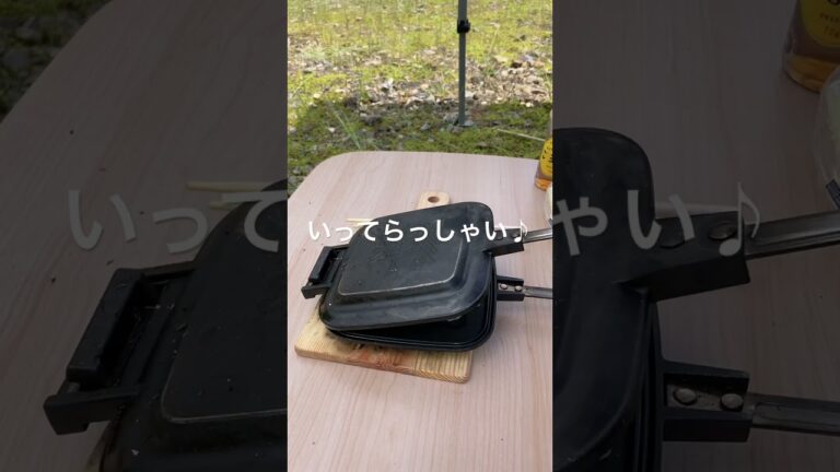 【ホットサンドメーカーレシピ】【セブンイレブン】枝豆とひじきの豆腐バー×ホットサンドメーカーで焼いた結果#shorts#アウトドア