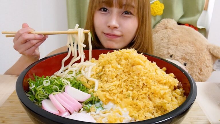 【大食い】冷やしたぬきぶっかけうどん7人前