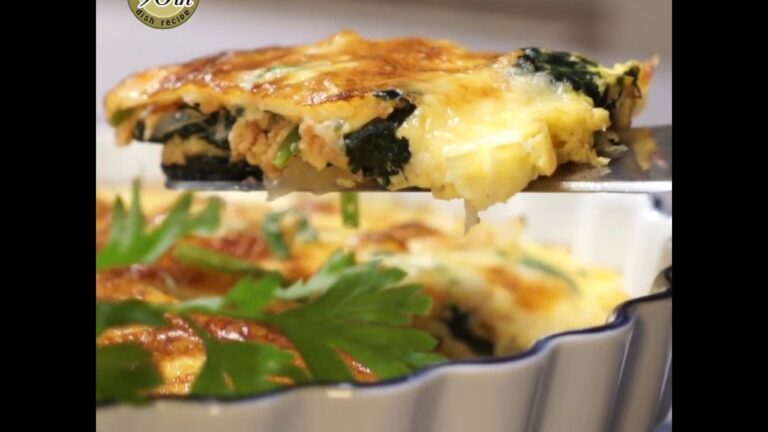 13 さけフレークとほうれん草のキッシュ【びん詰動画レシピ♪】