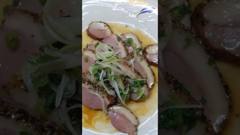 合鴨パストラミスライス塩レモンゆずポン酢仕立て🍋🧸