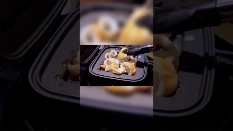 【キャンプ飯】イカ焼き / ホットサンドメーカーで簡単レシピ / 簡単おつまみ #shorts