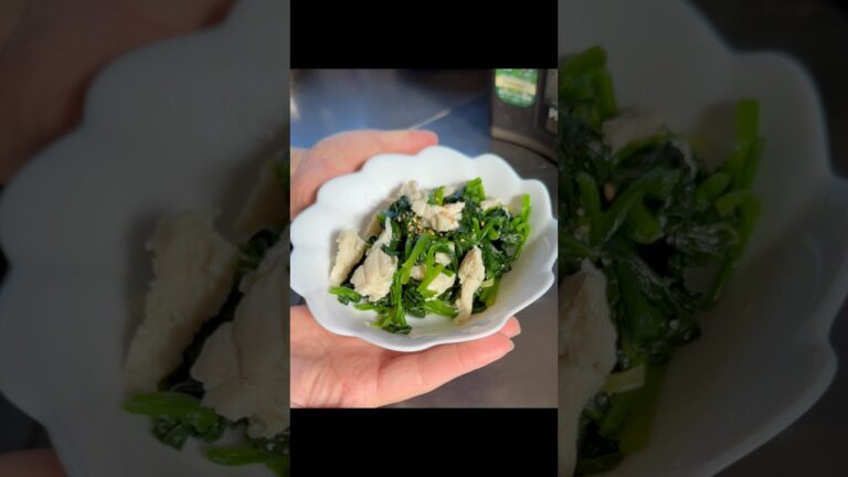 サラダチキンとほうれん草の中華和え