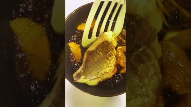 鯛のソテー オレンジソースを添えて｜Sauteed fish with caramelized orange sauce