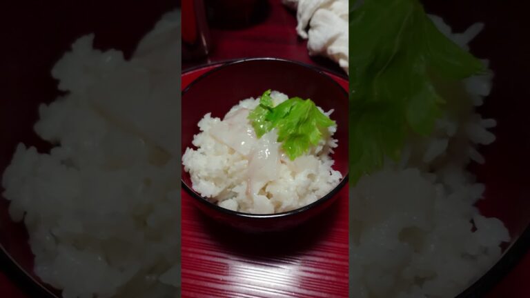 鯛茶漬け♪出汁を入れる瞬間！