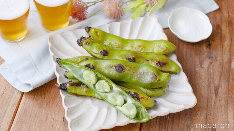 【フライパンで！焼きそら豆】フライパンで焼くだけ！おつまみにぴったり♪