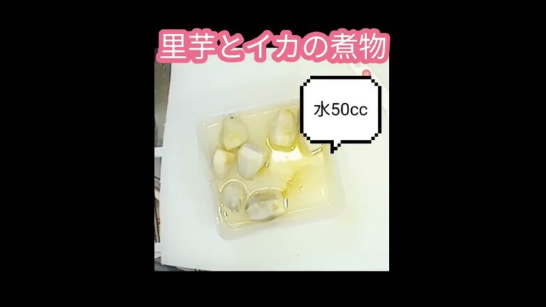 レンジで煮物!!　里芋とイカの煮物