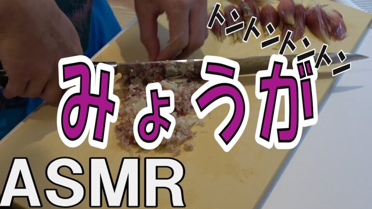 【ASMR？】　みょうがみじん切りするだけ