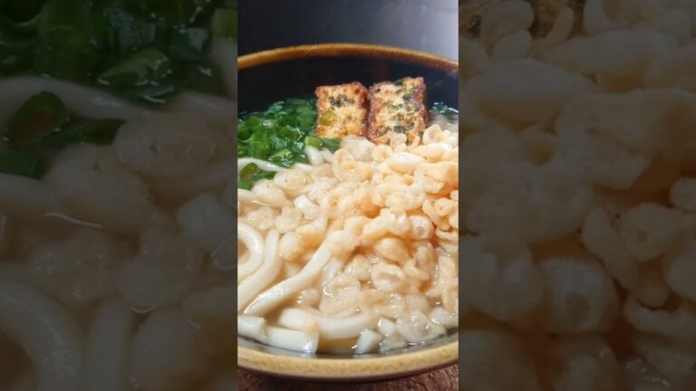 厚揚げの磯辺揚げうどんの作り方! #shorts