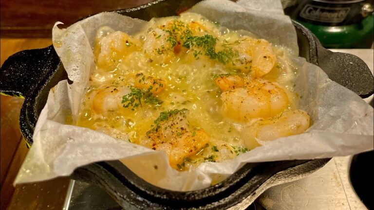 “にんにくん”でむき海老オリーブオイル白ワイン蒸し！！★★★★