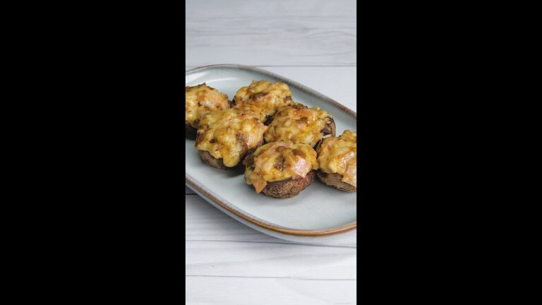 【しいたけ×チーズの絶品カレースナック】チーズカレーしいたけ / Cheese Curry Shiitake Mushrooms #Shorts