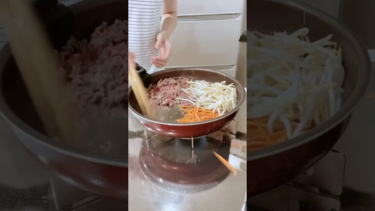 フライパンビビンバ❤️#時短レシピ#お料理動画 #ズボラ飯