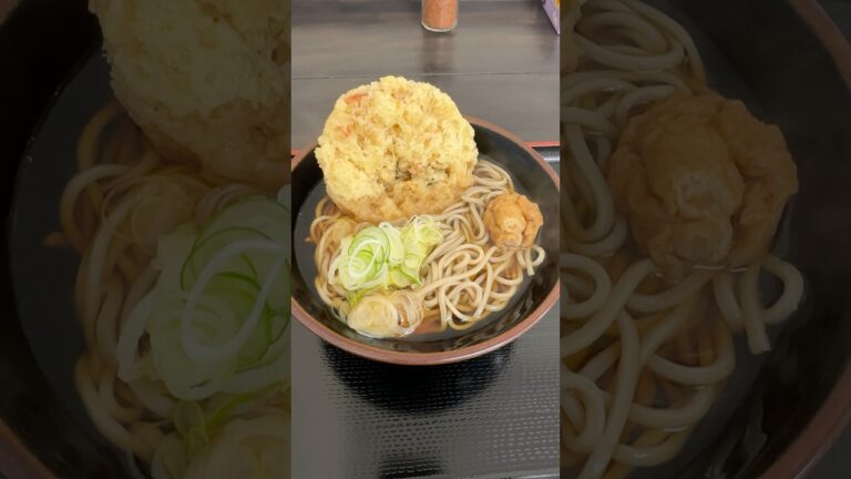 旨いけど天ぷらが大きくて、お汁吸われてしまう【masamasa】#福島県南相馬#原ノ町駅前#まるや#天ぷらそば