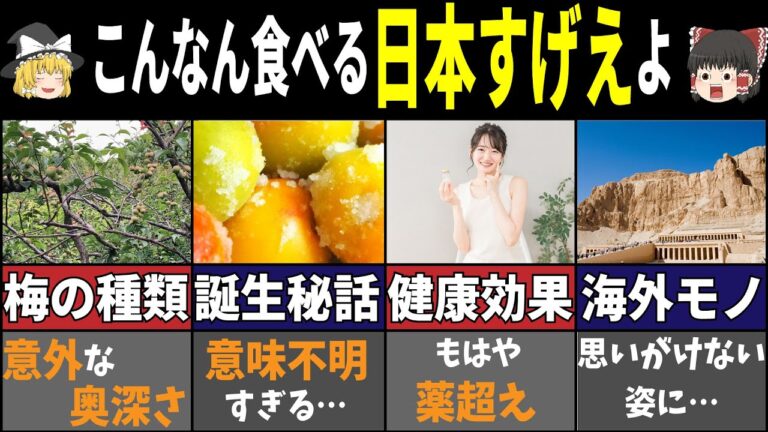 海外に激震！日本が生んだ酸味強烈「梅干し」の秘密６選【ゆっくり解説】