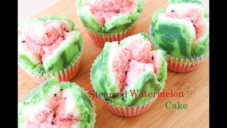 Steamed Watermelon Cake Recipe：スイカの蒸しパンの作り方｜OHISAMA-kitchen