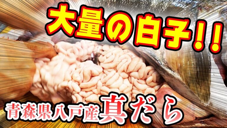 白子 でパンパンに腹が膨れた 真だら で、白子ポン酢 と 鱈鍋 を作ってみた【魚料理・せり人ムタロー】