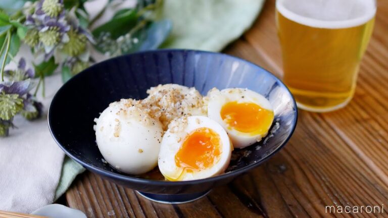 【ねぎ塩卵】無限級なおいしさ！100円均一の便利グッズで漬け込むだけ♪｜macaroni（マカロニ）