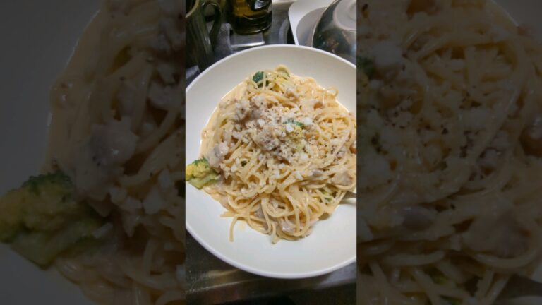 【パスタ】豚バラ肉とブロッコリーのカルボナーラ #男めし #男飯 #cooking