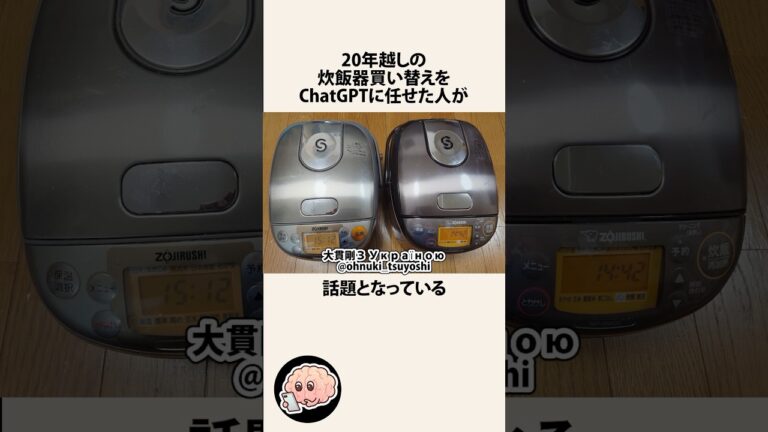 20年越しの炊飯器買い替えをChatGPTに任せた人に関するうんちく