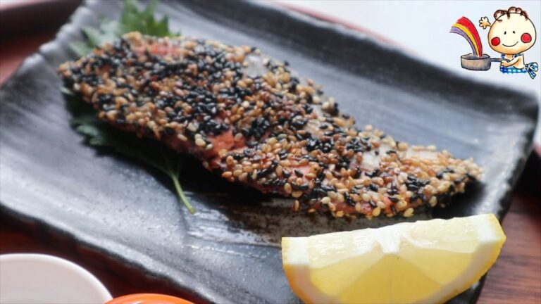 【香ばしい♪】鮭の胡麻焼き　＃たべいろ　＃鮭　＃鮭レシピ　＃鮭胡麻焼き　＃胡麻