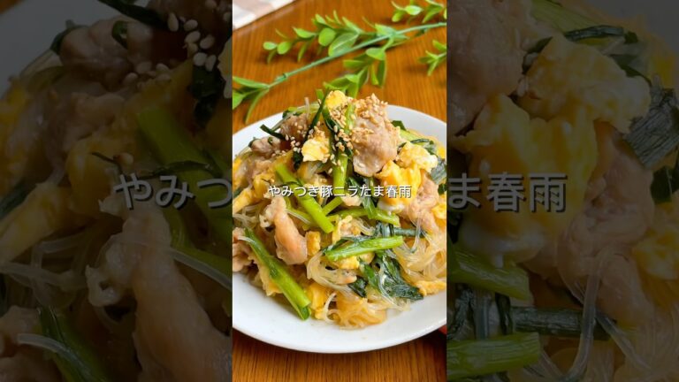 節約おかずなのに大満足！豚ニラたま春雨 #簡単レシピ #cooking #料理