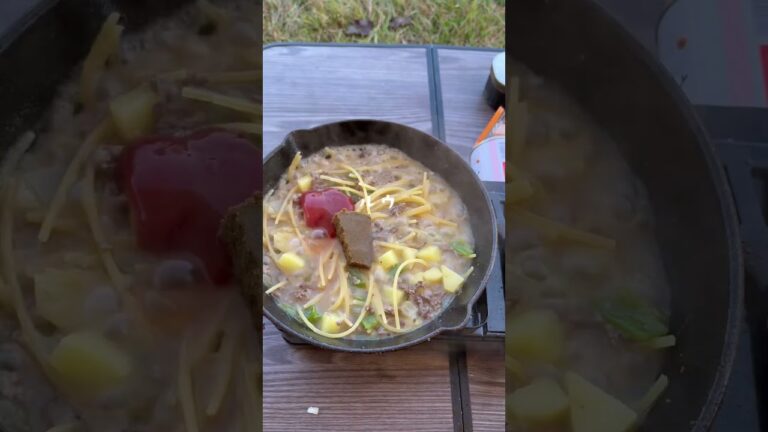 【キャンプ飯】焼きカレースパゲッティ