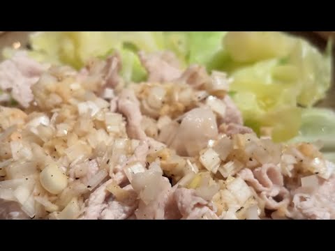 仕事帰りの独りメシ『春キャベツの香味だれ豚しゃぶ』