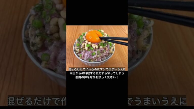 調味料3つだけ！悪魔のねぎとろ丼