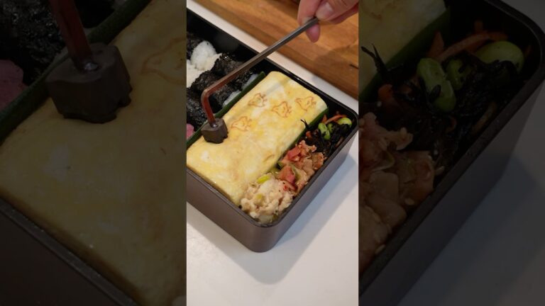 今日はだし巻き卵とおにぎり弁当🐣#お弁当#obento #弁当#shorts