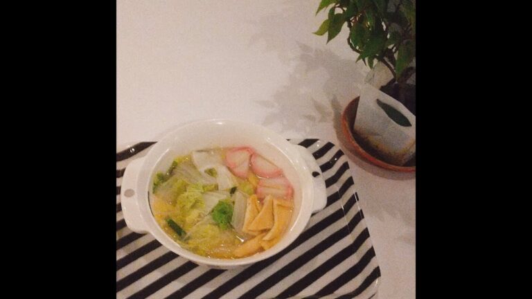 レンジ容器で１人鍋うどん