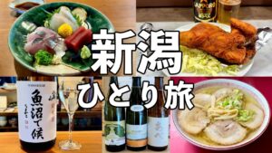 【新潟ひとり旅】老舗酒場や角打ち10軒飲み歩き・日本酒26種と新潟グルメ
