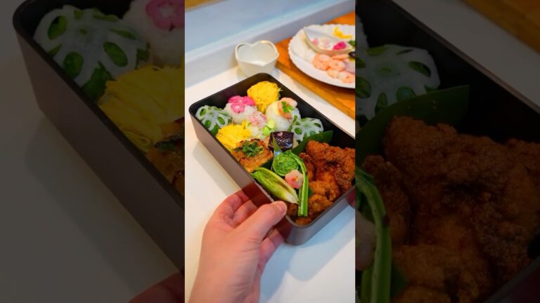 春らしい、手まり寿司弁当🌸#お弁当#ひな祭り#弁当#手鞠寿司#lunchbox#shorts
