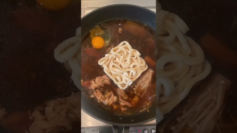 すき焼きうどん　締めはこれ #anime #lofi #music #cute #イラスト #簡単美味しい #料理 #料理音 #簡単な料理