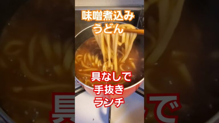 【手抜き】具なしで味噌煮込みうどんで手抜きランチ【スガキヤ】 #料理 #献立 #簡単レシピ #今日の献立 #味噌煮込みうどん