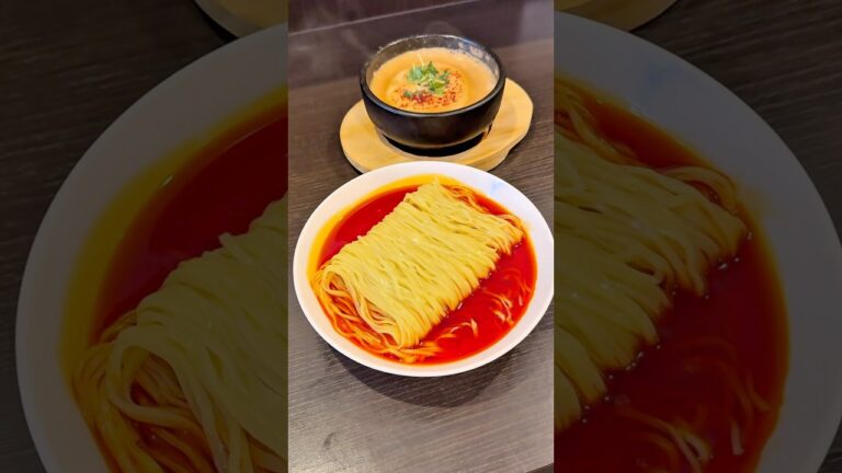名古屋で1番美しい真っ赤な真紅のピリ辛坦々つけ麺🍜【愛知 威風堂々】