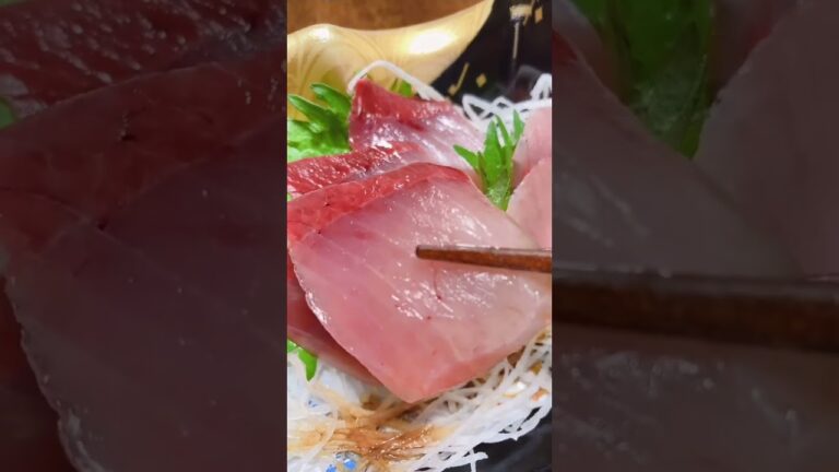 天然物のブリのお刺身。これめちゃくちゃ美味い。 #shorts