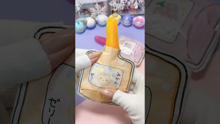 無限♾️みかんゼリーの作り方🍊スライムでプニプニスクイーズ💓#shorts