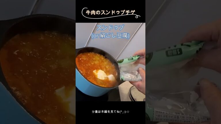 🌻【韓国6】牛肉のスントゥブチゲ/소고기순두부찌개/Beef Sundubujjigae