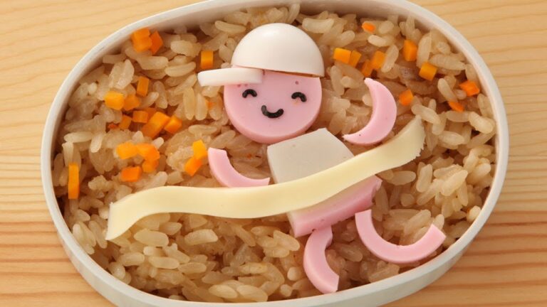 運動会のかけっこ弁当の作り方 How to make Foot race bento【簡単かわいいキャラ弁レシピ】