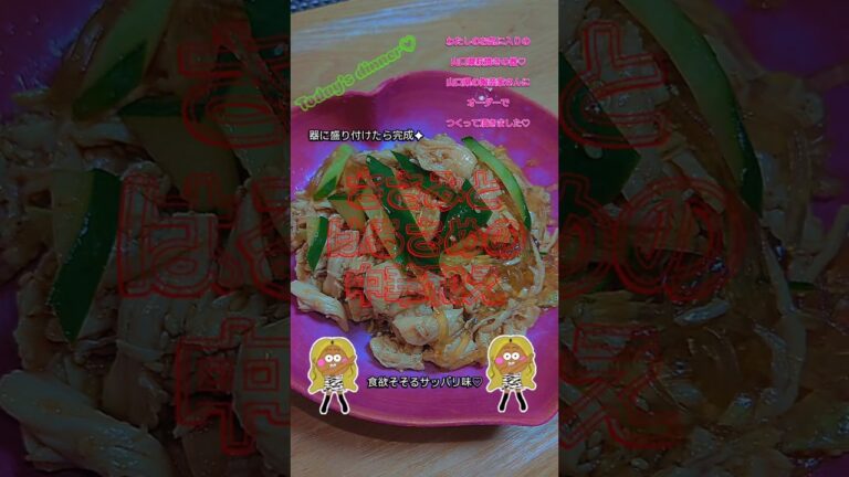 ＼ ささみとはるさめの中華和え ／サッパリ食欲そそる一品⭐︎⭐︎⭐︎そして♡オーダーで陶芸家さんに作って頂いた山口県萩焼きの器♡盛り付けて完成︎✦︎作ってみてね( ᐛ)♡