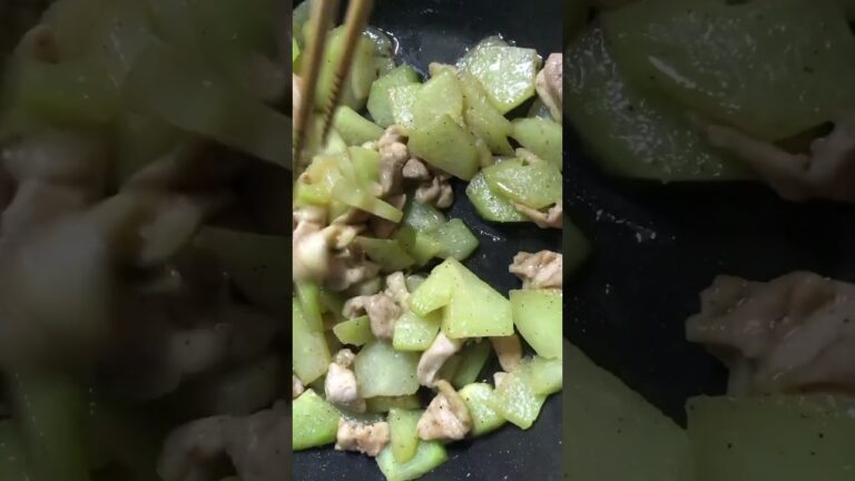 ハヤトウリと鶏肉の中華炒め